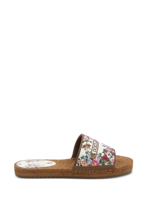 Dolce & Gabbana embroidered floral espadrilla sandals - White