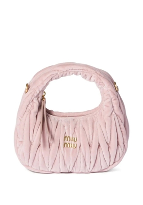 Miu Miu mini Wander logo-lettering tote bag - Pink