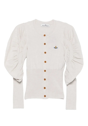 Vivienne Westwood puff-sleeve buttoned cardigan - Grey