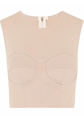 Dolce & Gabbana sleeveless corset top - Neutrals