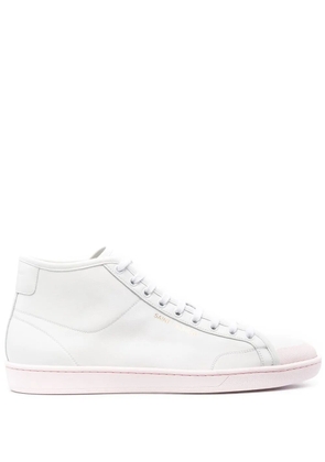 Saint Laurent logo-stamp high top sneakers - Yellow