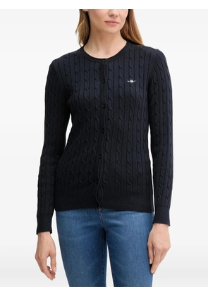 Gant cable-knit buttoned cardigan - Blue