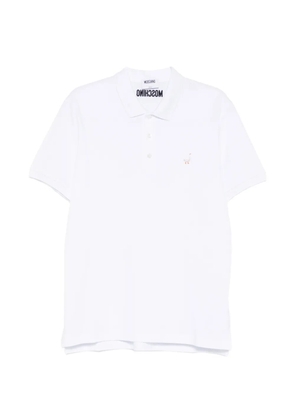 Moschino animal appliqué polo shirt - White