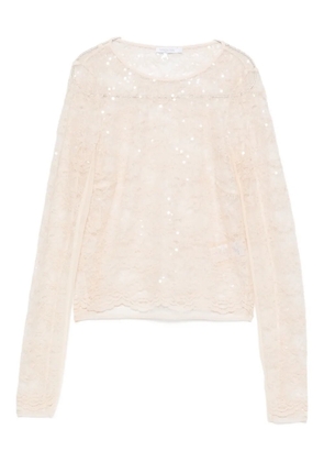 Patrizia Pepe sequin-embellished blouse - Neutrals