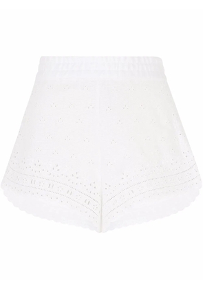 Dolce & Gabbana embroidered linen shorts - White