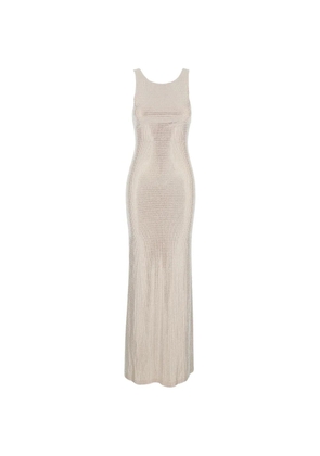 TWENTY FOURHAITCH crystal-embellishment sleeveless maxi dress - Neutrals