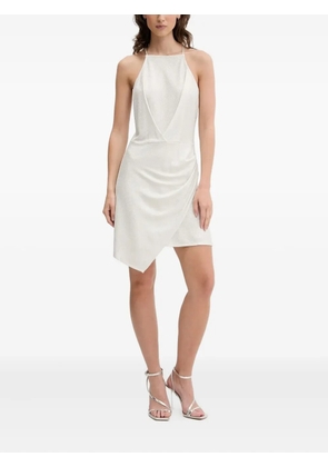 IRO halter-neck asymmetric mini dress - White