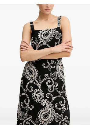 Pedro Del Hierro paisley embroidered dress - Black