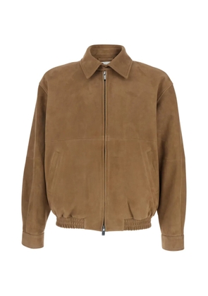 TONYWACK goat suede zip jacket - Neutrals