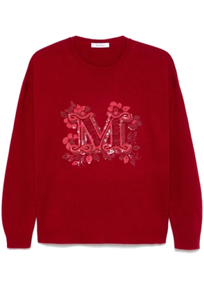 Max Mara sequin-embellished sweater - Red