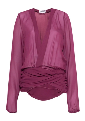 The Attico V-neck blouse - Purple