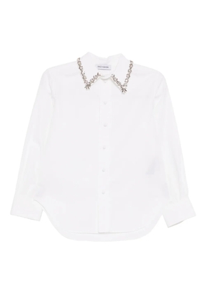 Dice Kayek crystal-embellished shirt - White