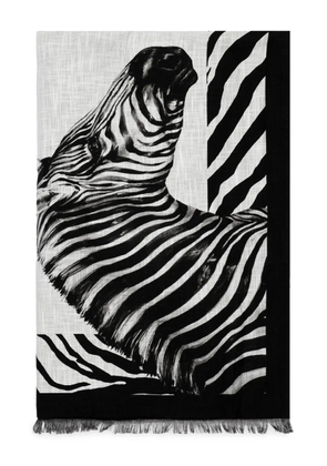 Dolce & Gabbana zebra-print beach towel - Grey