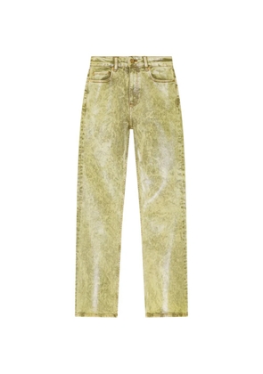 GANNI foil flared jeans - Green