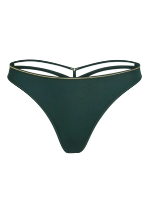 Marlies Dekkers gold-trim thong - FOREST GREEN