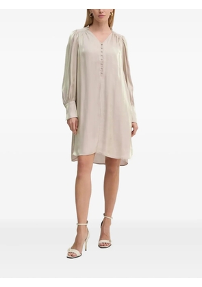 Bruuns Bazaar v-neck mini dress - Neutrals