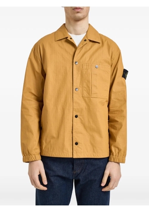 Stone Island logo-patch overshirt - Yellow