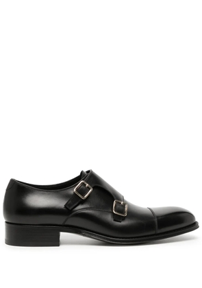 TOM FORD Claydmon leather monk shoes - Black