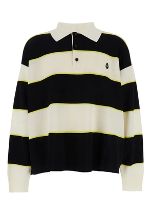 Alexander McQueen logo striped polo shirt - Black