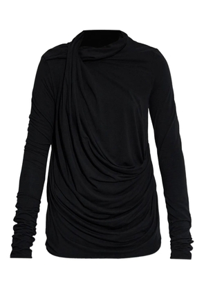 ENTIRE STUDIOS long-sleeve draped top - Black