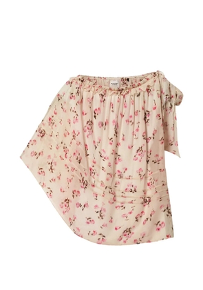 MARANT ÉTOILE Loeva floral-pattern one-shoulder blouse - Neutrals