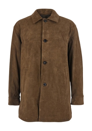 COOR buttoned suede coat - Brown