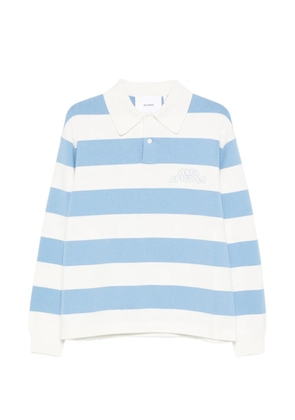 Axel Arigato Rey striped-pattern logo-embroidery polo sweater - Blue