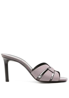 Saint Laurent Tribute 85mm leather sandals - Purple