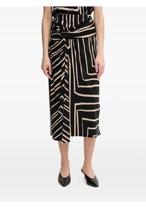 Joseph Ribkoff geometric-pattern midi skirt - Black