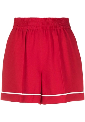 RED Valentino contrast-trim crepe shorts