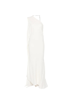 Victoria Beckham one-shoulder chain-detail dress - White