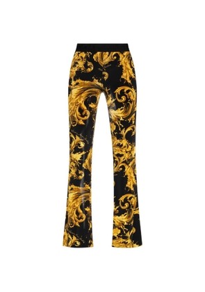 Versace Jeans Couture baroque-print flared trousers - Black