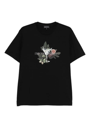 Emporio Armani graphic-print t-shirt - Black