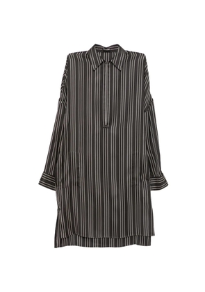 TOM FORD striped v-neck dress - Black