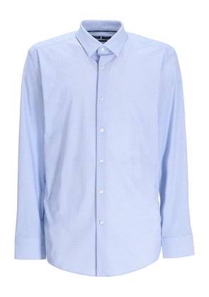 BOSS Hank geometric-patterned long-sleeve shirt - Blue
