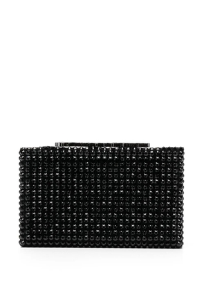 Philipp Plein crystal-studded snap clutch bag - Black
