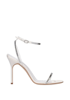 Manolo Blahnik strap heeled sandals - White