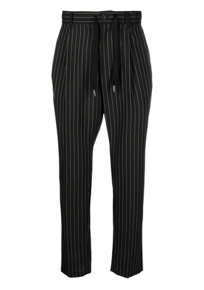 Dolce & Gabbana cropped pinstripe trousers - Black