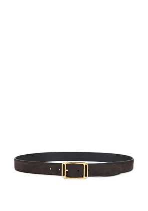 TOM FORD suede leather gold-buckle belt - Brown