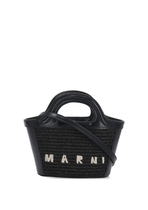 Marni micro Tropicalia logo tote bag - Black