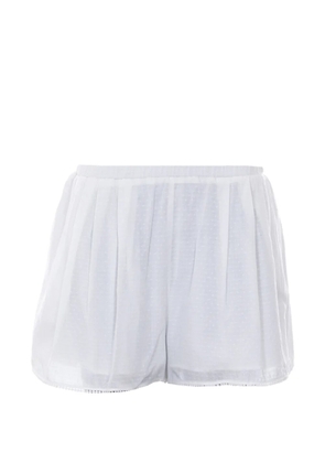 Eleh elasticated embroidered shorts - White