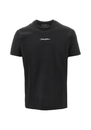 Dolce & Gabbana logo-embroidered T-shirt - Black