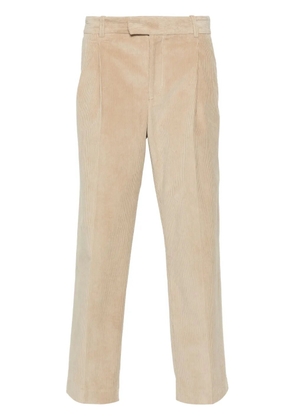 Drôle De Monsieur pleated corduroy trousers - Brown