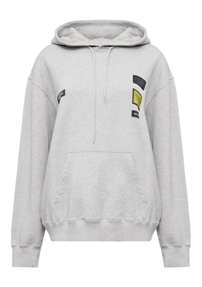 MM6 Maison Margiela patch hooded jacket - Grey
