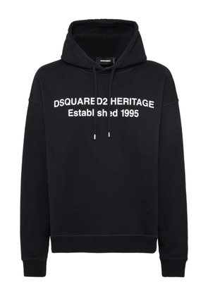 DSQUARED2 slogan-print hoodie - Black