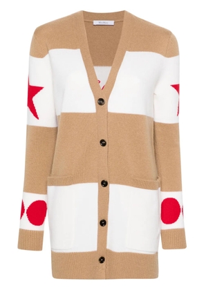 Max Mara Valido 1951-motif striped cardigan - White