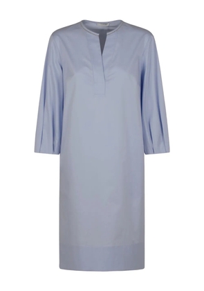 Peserico crop-sleeve tunic dress - Blue