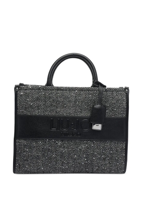 LIU JO herringbone-sequin tote bag - Black