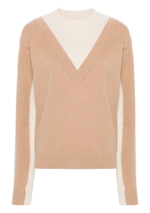 Rabanne two-tone layered jumper - Neutrals