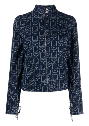 Ludovic de Saint Sernin monogram-print denim jacket - Blue